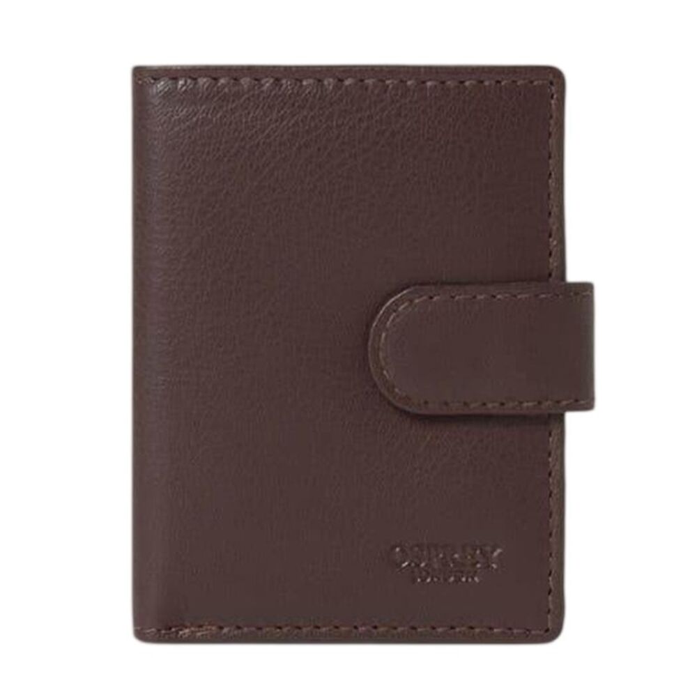 Osprey Wesley Leather Card Holder / Chocolate Brown